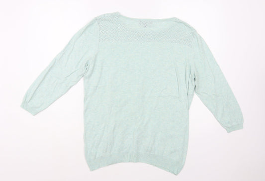 Womens UK Size 16 Debenhams Green Pullover Jumper