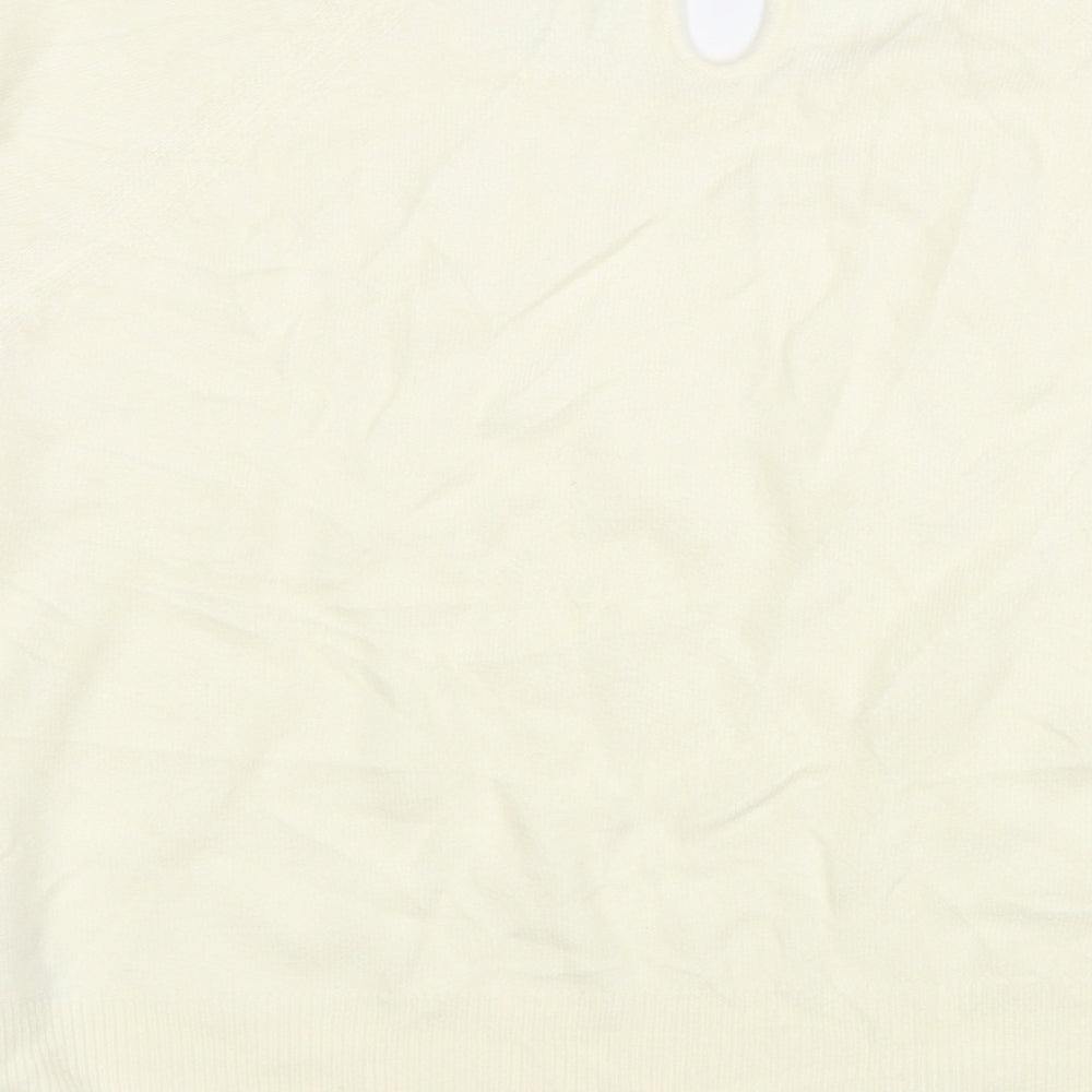 BHS Womens Ivory Crew Neck Acrylic Pullover Jumper Size 14
