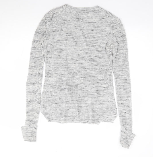 Womens UK Size S Pull & Bear Grey Pullover Jumper