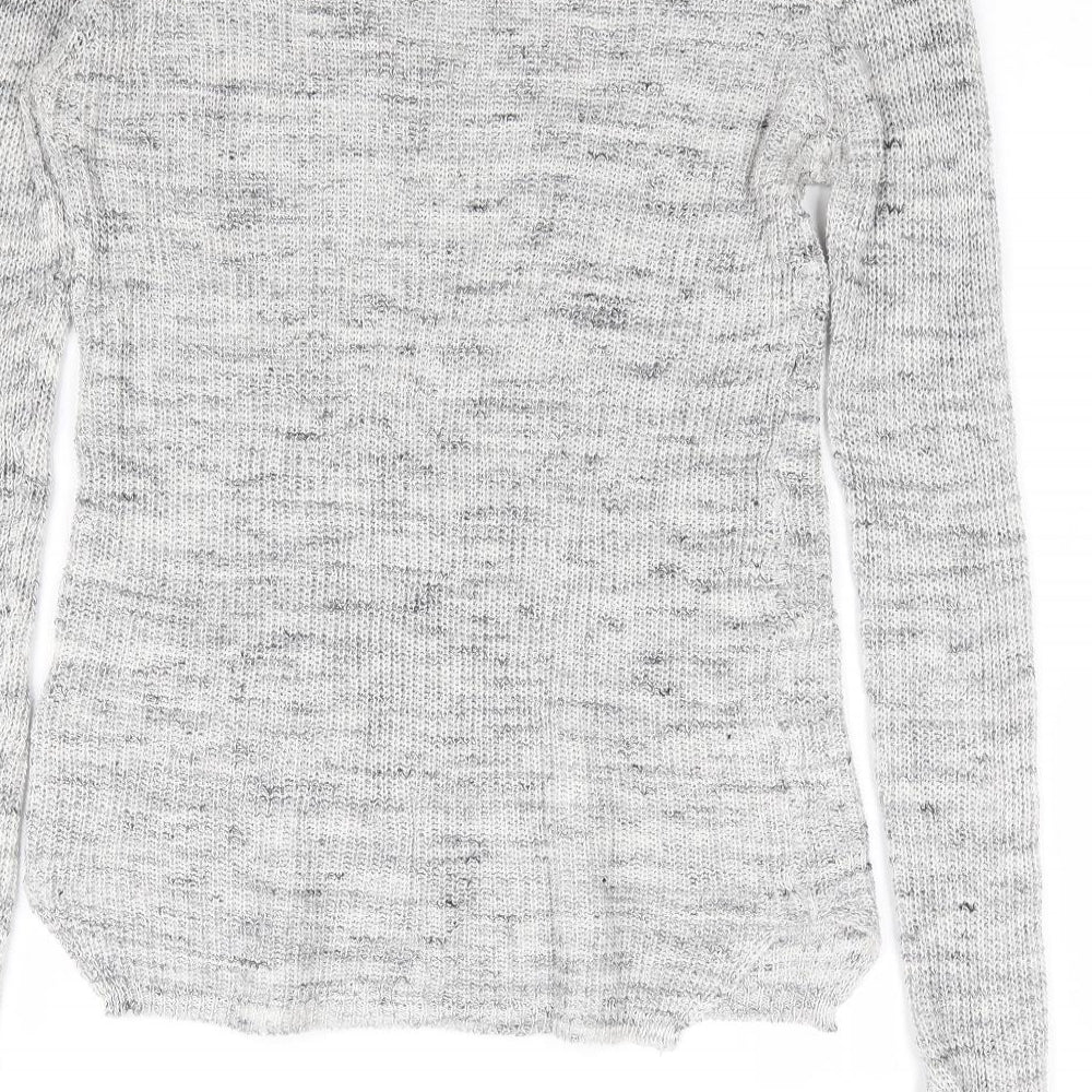 Womens UK Size S Pull & Bear Grey Pullover Jumper