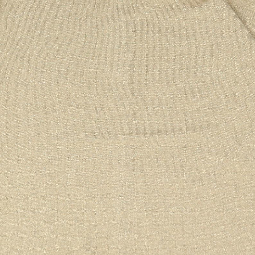 Womens UK Size XL Bonmarché Gold Cardigan Jumper