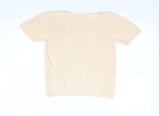Womens UK Size S Marks and Spencer Beige Pullover Jumper