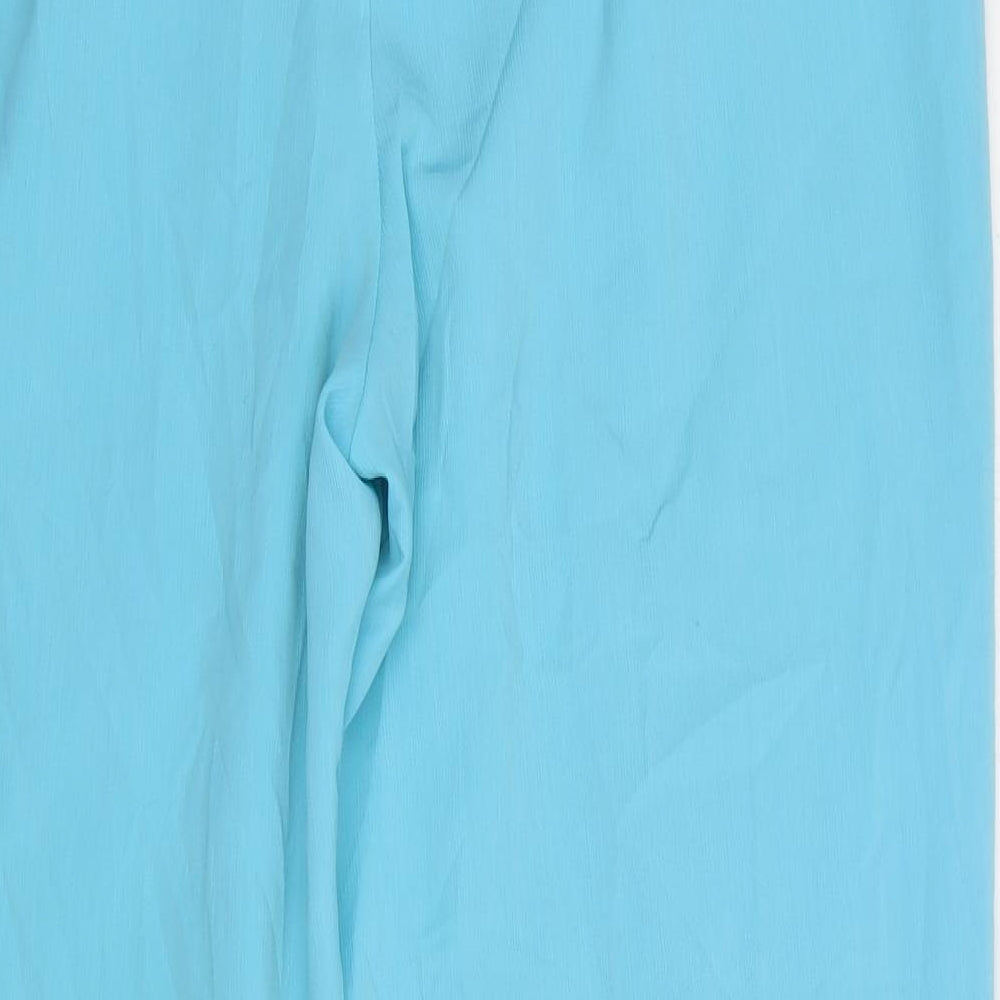 ELVI Womens Blue Polyester Trousers Size 20 L30 in Regular