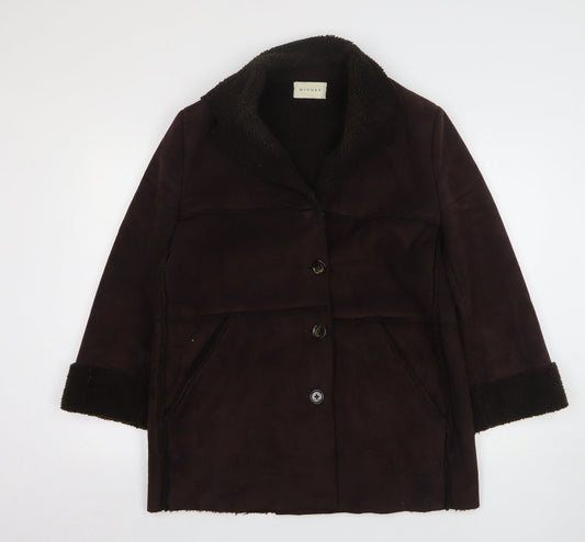 Womens UK Size 12 Minuet Brown Overcoat
