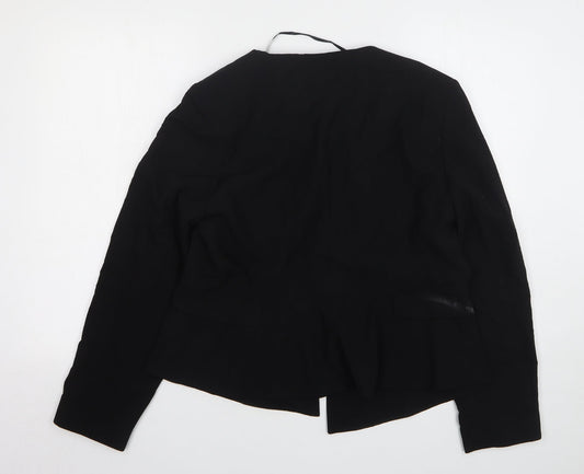 F&F Womens Black Polyester Jacket Blazer Size 16