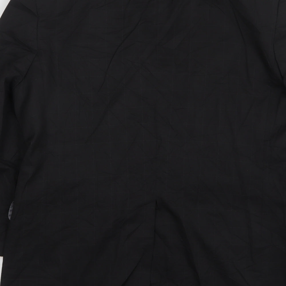 George Mens Black Polyester Jacket Suit Jacket Size 42