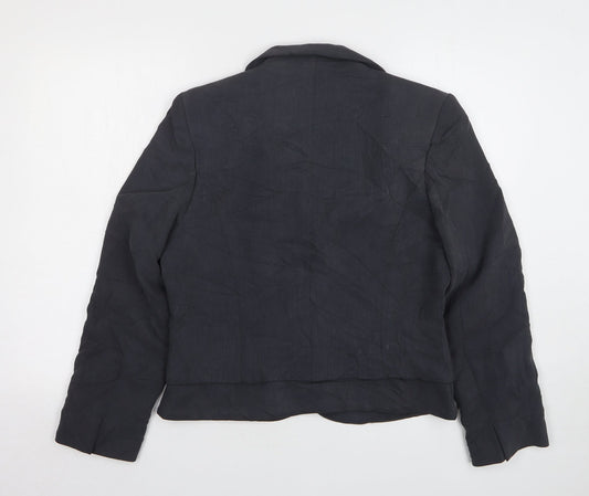 Alex & CO Womens Grey Triacetate Jacket Suit Jacket Size 14