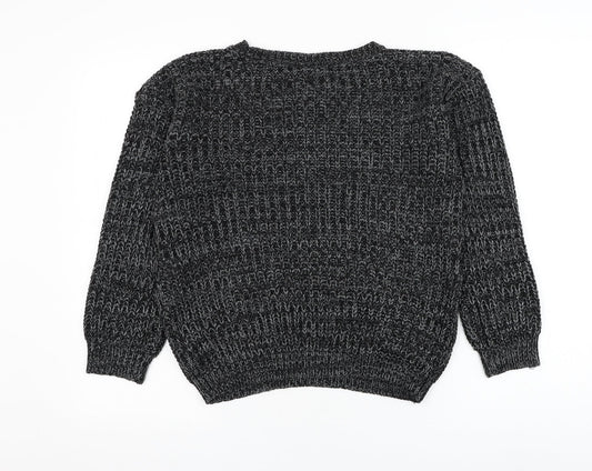 Lee Cooper Womens Grey Round Neck Acrylic Pullover Jumper Size 10