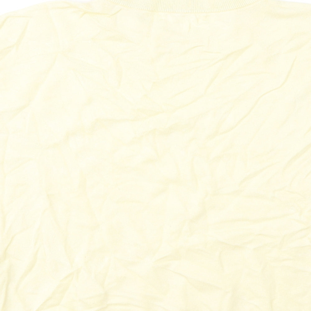 Primark Womens Yellow Round Neck Viscose Pullover Jumper Size 10