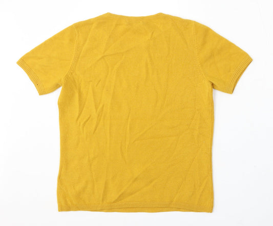 Womens UK Size 12 Marks and Spencer Yellow Pullover Jumper