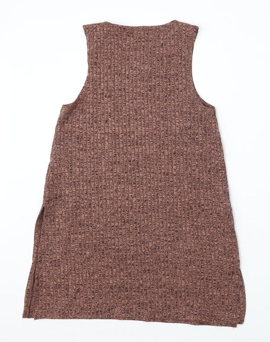 Primark Womens Brown Round Neck Polyester Pullover Jumper Size 12