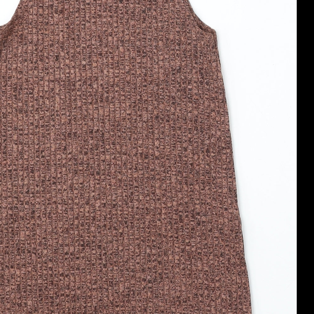 Primark Womens Brown Round Neck Polyester Pullover Jumper Size 12