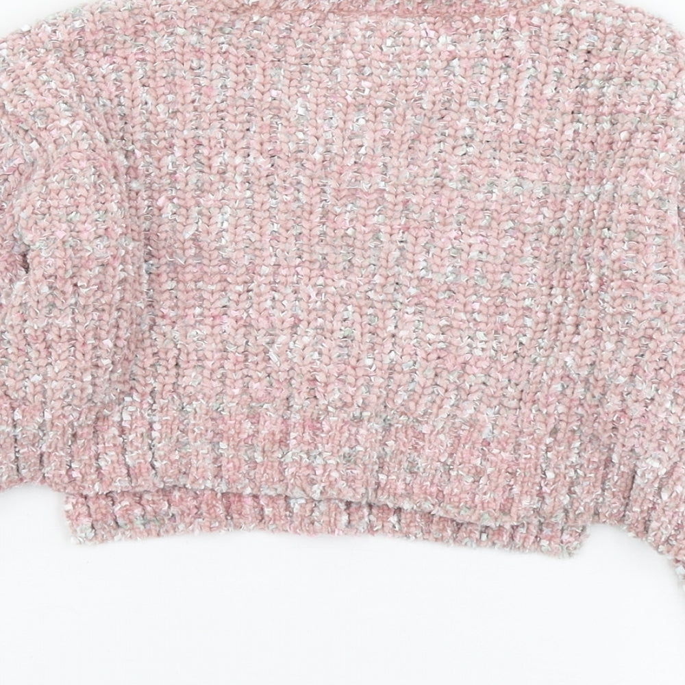 I Love Girlswear Girls Pink Round Neck Polyester Pullover Jumper Size 6 Years