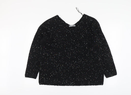 Womens UK Size 12 Nutmeg Black Pullover Jumper