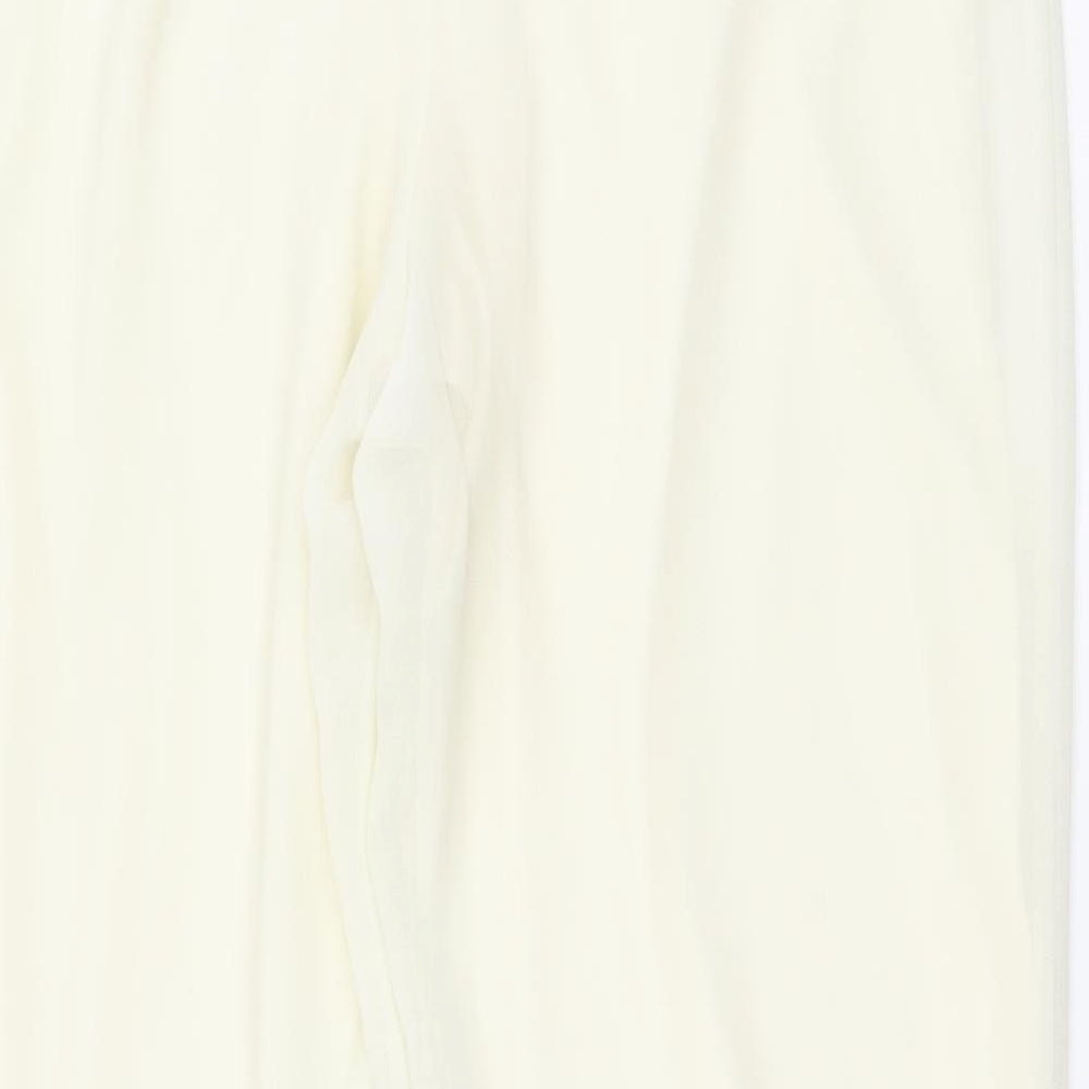 Kaleidoscope Womens Ivory Polyester Trousers Size 16 L28 in Regular