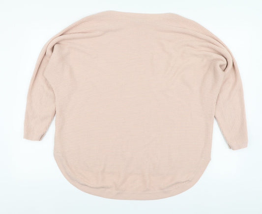Debenhams Womens Pink Round Neck Acrylic Pullover Jumper Size 18