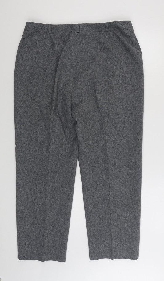 Womens UK Size 18 Essentials Regular Fit Grey Trousers