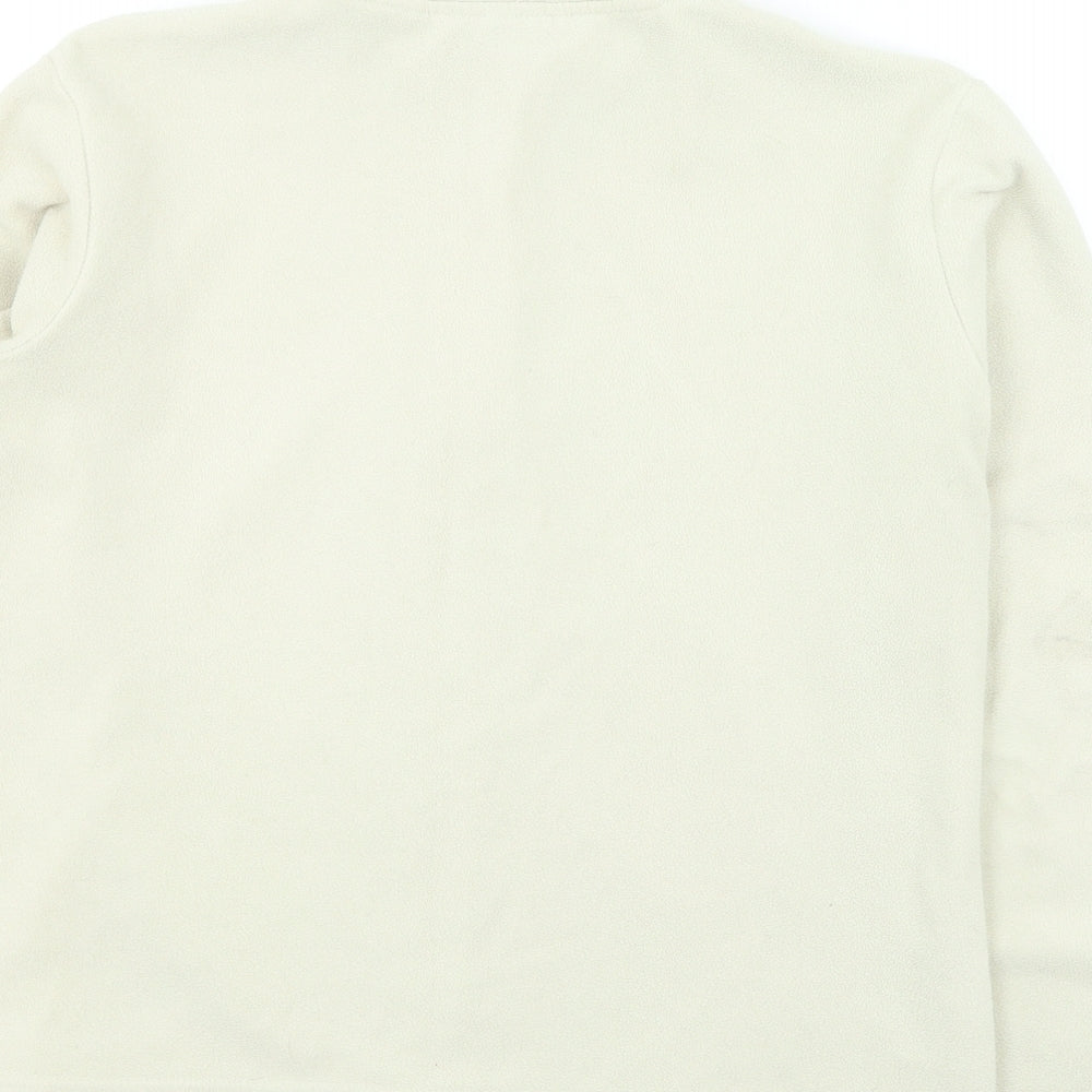 Womens UK Size 12 Kiabi Beige Full Zip Jumper