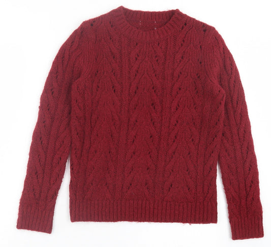 Womens UK Size S Matalan Red Pullover Jumper