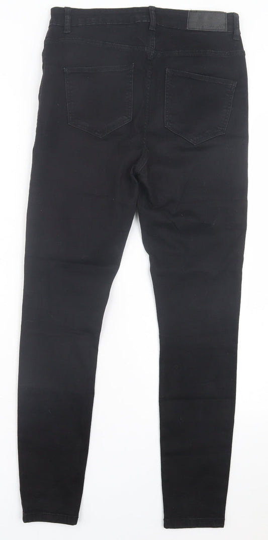 Noisy may Womens Black Cotton Skinny Jeans Size 30 in L30 in Regular Button