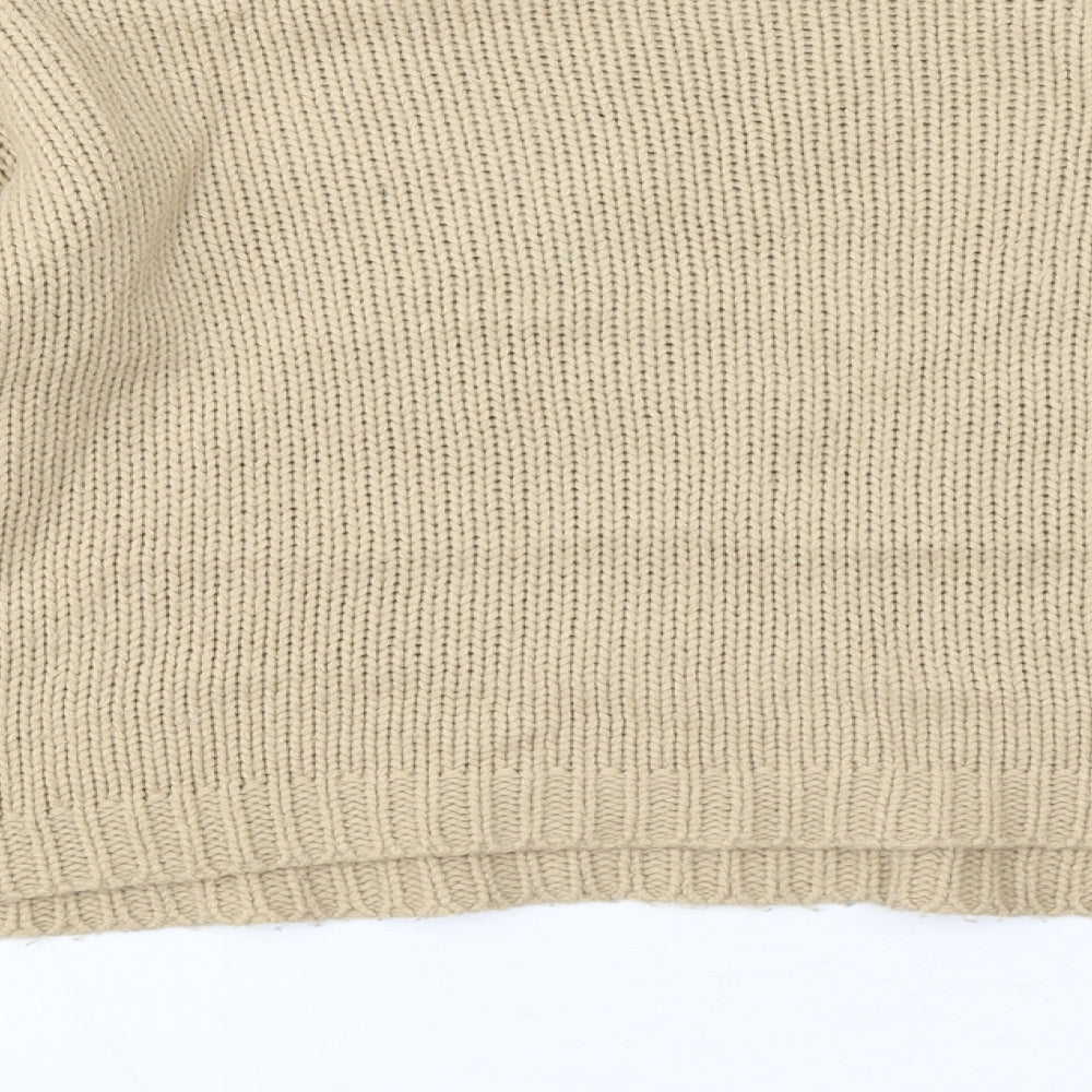 SheIn Womens Brown Round Neck Acrylic Pullover Jumper Size L