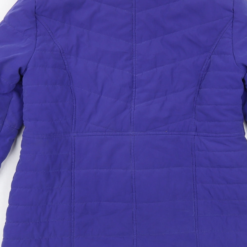 Womens UK Size 10 Bonmarché Purple Quilted Coat
