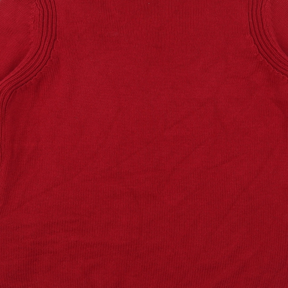 Womens UK Size 10 Marks and Spencer Red Pullover Jumper