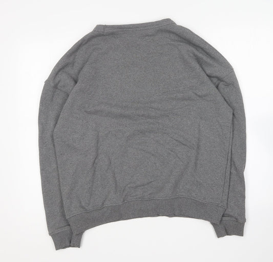 Primark Womens Grey Round Neck Cotton Pullover Jumper Size S