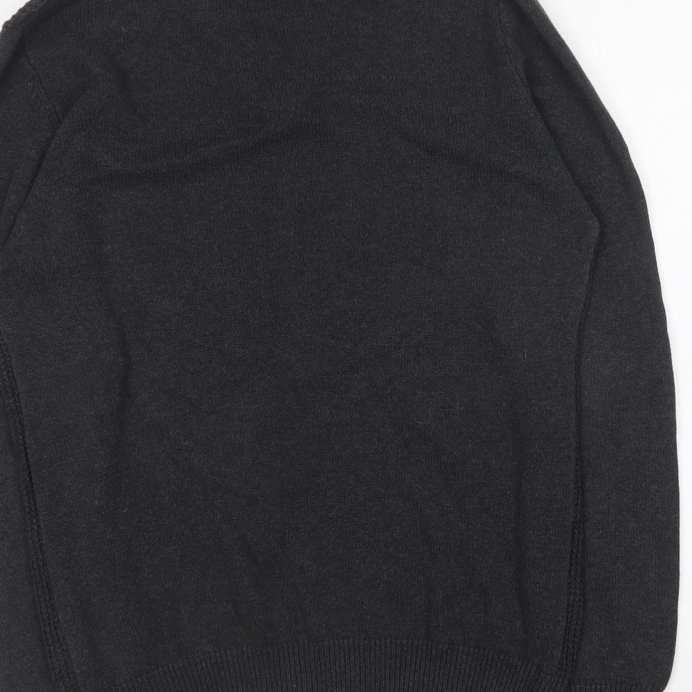 Cedar Wood State Mens Blue V-Neck Cotton Pullover Jumper Size M