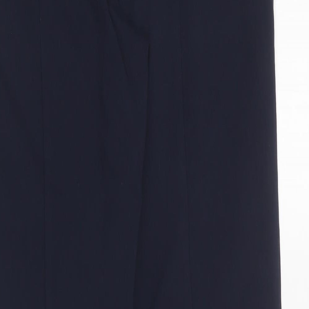 Womens UK Size 12 Gallery Regular Fit Carrot Blue Trousers