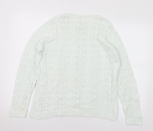 Womens UK Size M Jumper Green Pullover Jumper