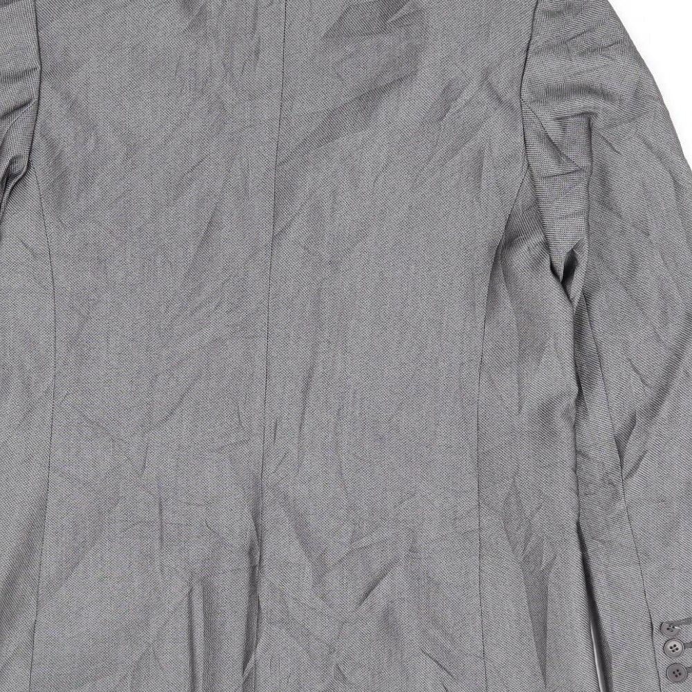 Oasis Womens Grey Polyester Jacket Suit Jacket Size 12