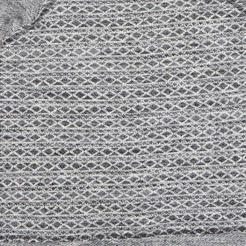 FOREVER 21 Womens Grey Round Neck Geometric Polyester Pullover Jumper Size M