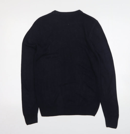 NEXT Mens Blue Round Neck Acrylic Pullover Jumper Size S