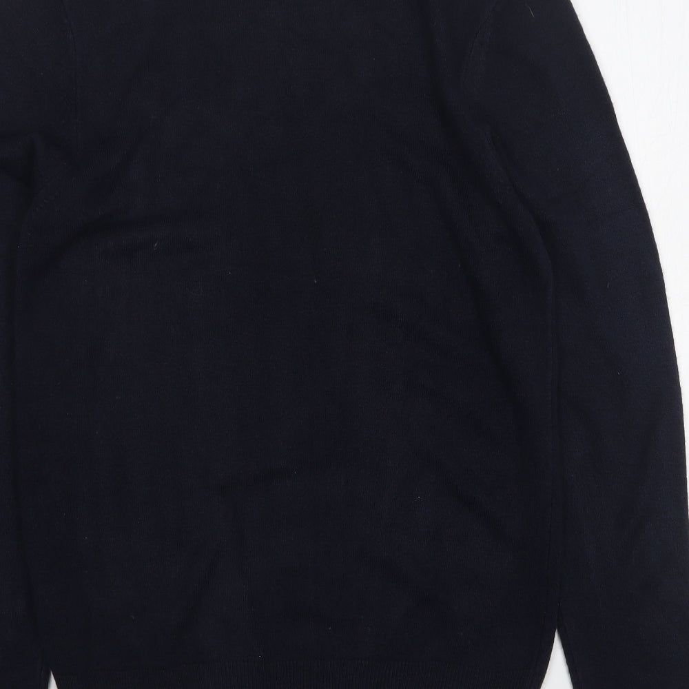 NEXT Mens Blue Round Neck Acrylic Pullover Jumper Size S