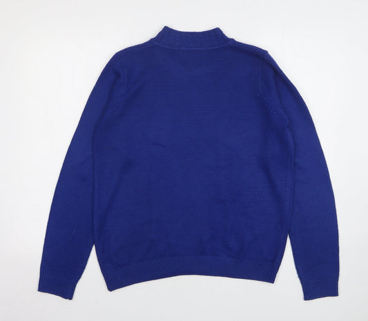 Womens UK Size 10 EWM Blue Pullover Jumper