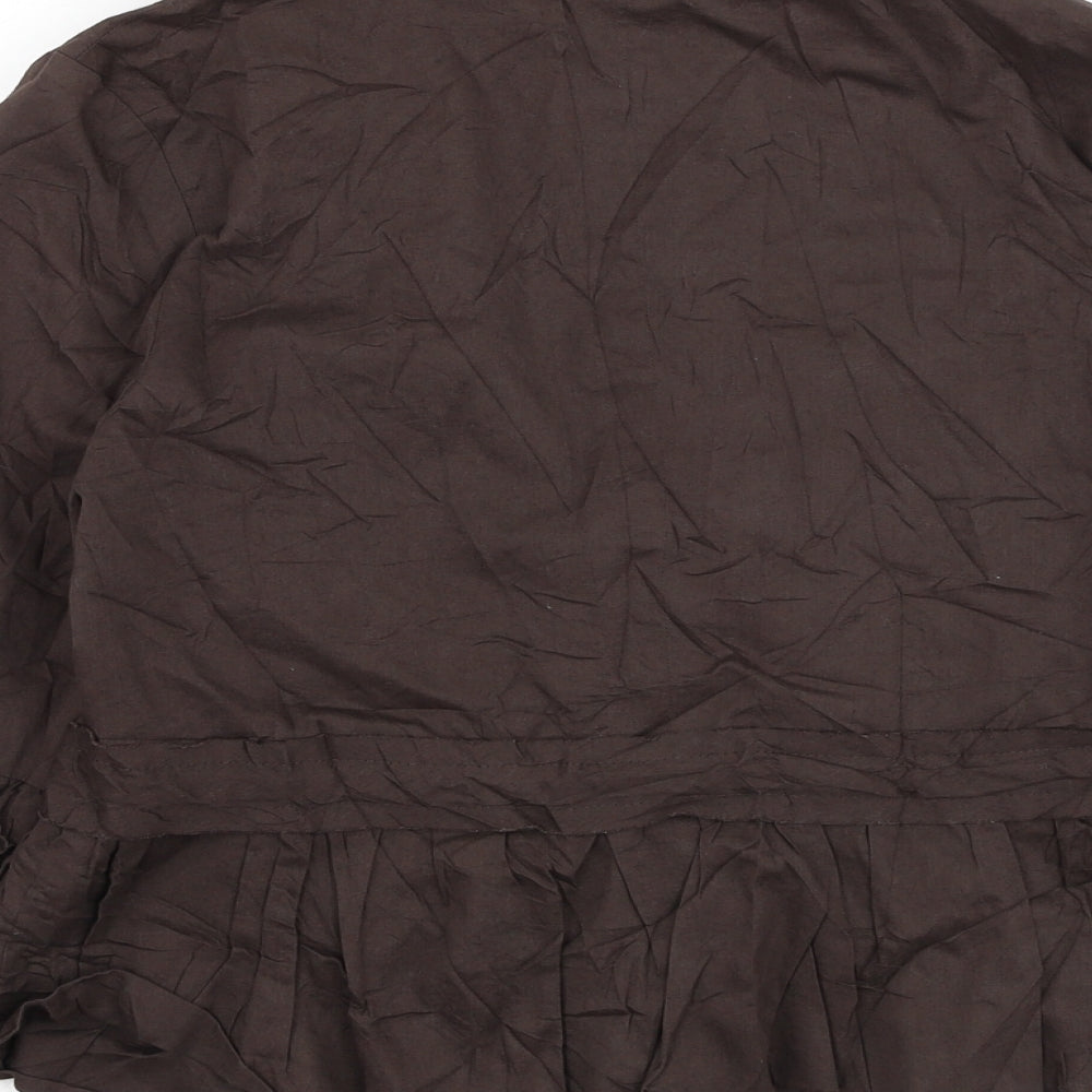 George Womens Brown Jacket Size 12 Tie