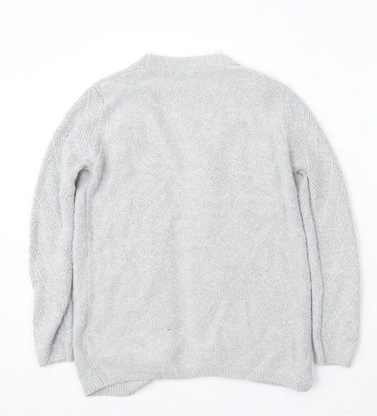 Womens UK Size M Select Grey Cardigan Jumper