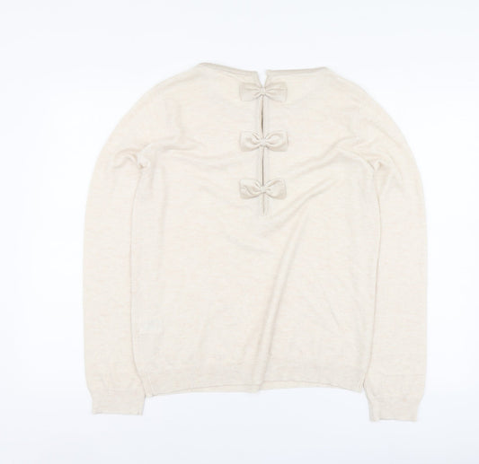 Womens UK Size L Grace & Mila Beige Pullover Jumper