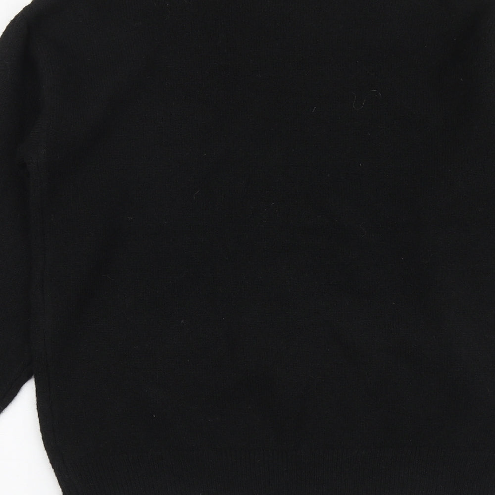 George Womens Black High Neck Polyester Pullover Jumper Size S