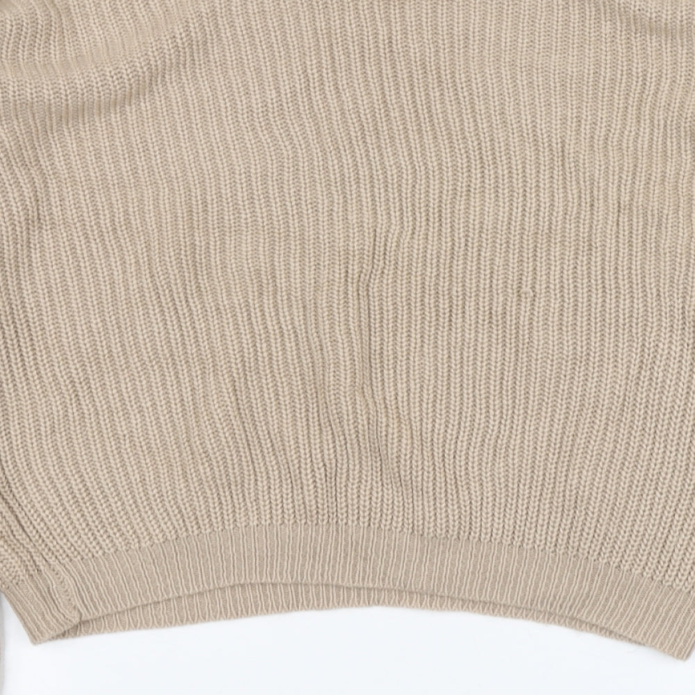 Womens UK Size S Missguided Beige Pullover Jumper