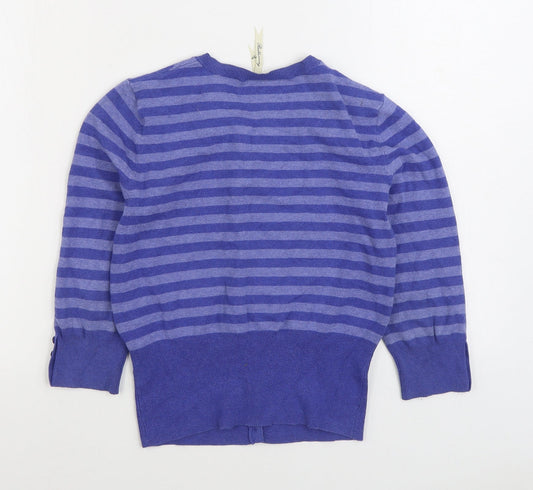 Womens UK Size 10 Debenhams Blue Cardigan Jumper