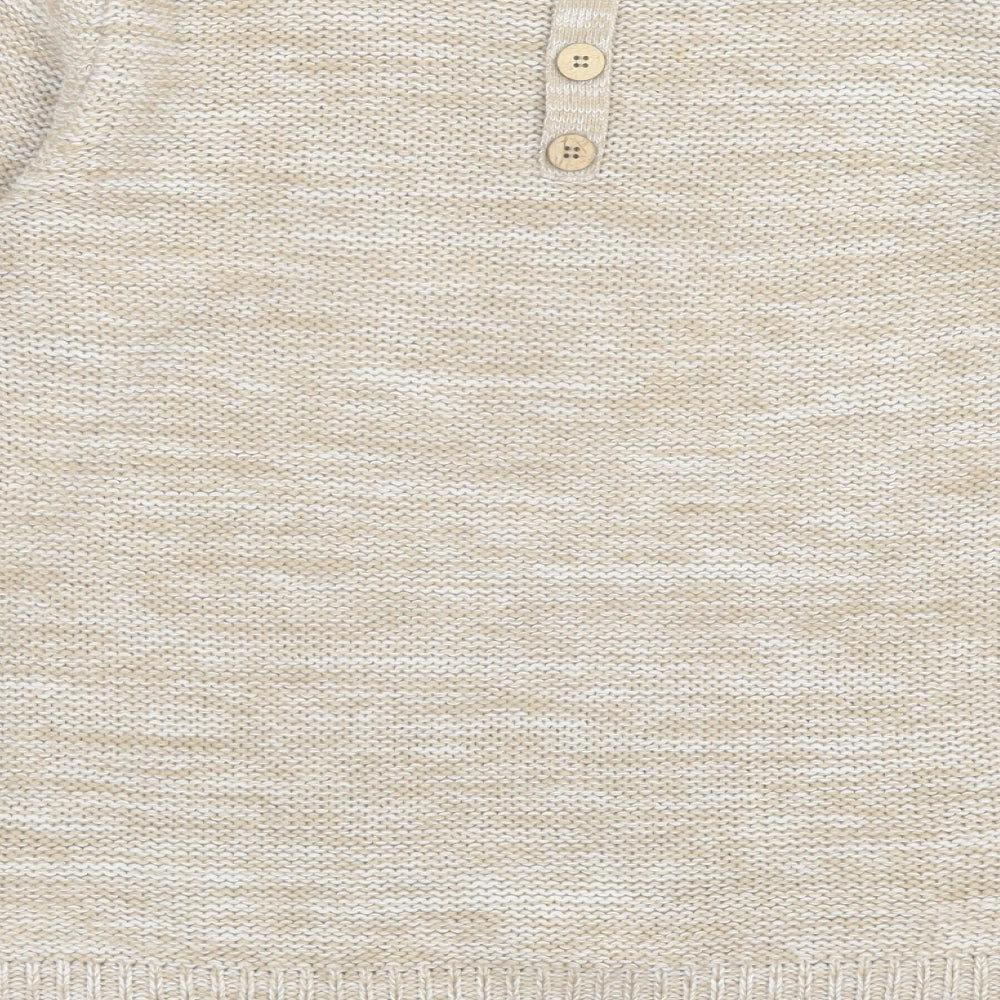 George Womens Brown Crew Neck Acrylic Pullover Jumper Size 12