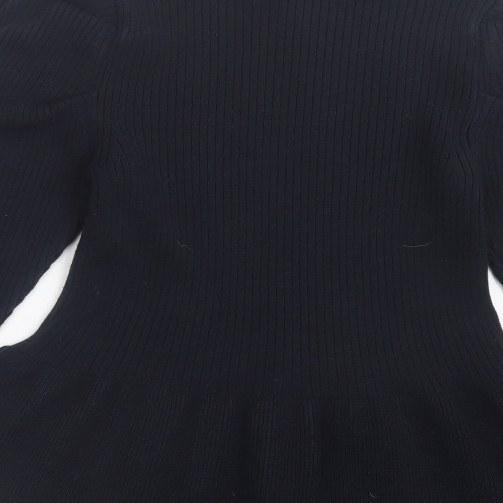 Womens UK Size 12 River Island Black Tunic Jumper