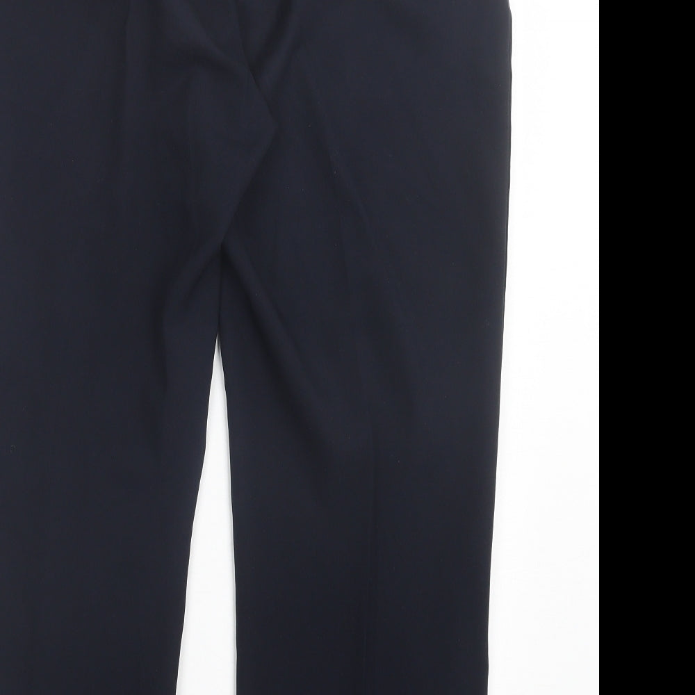 Bonmarché Womens Blue Polyester Trousers Size 14 L25 in Regular