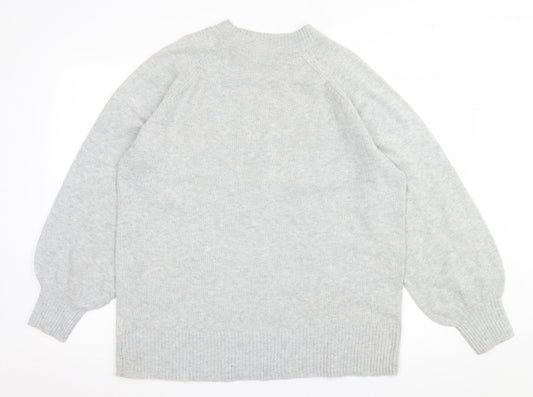 Womens UK Size L Papaya Grey Pullover Jumper