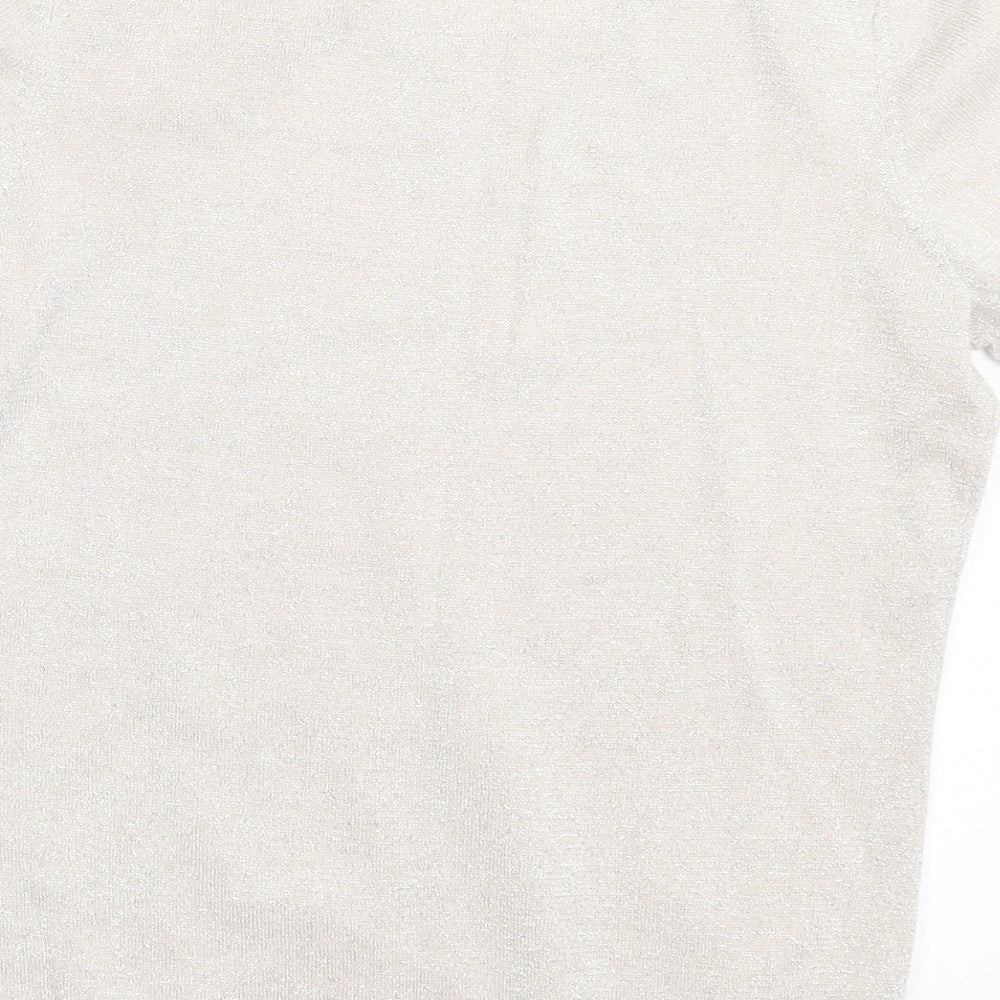 George Womens Pink Viscose Basic T-Shirt Size 8 Crew Neck