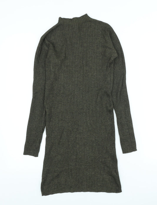 Atmosphere Womens Brown Viscose Bodycon Size 8 High Neck