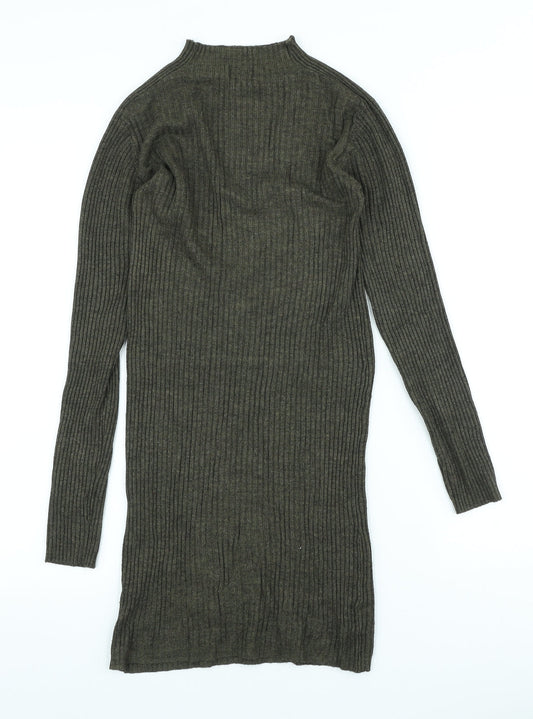 Atmosphere Womens Brown Viscose Bodycon Size 8 High Neck