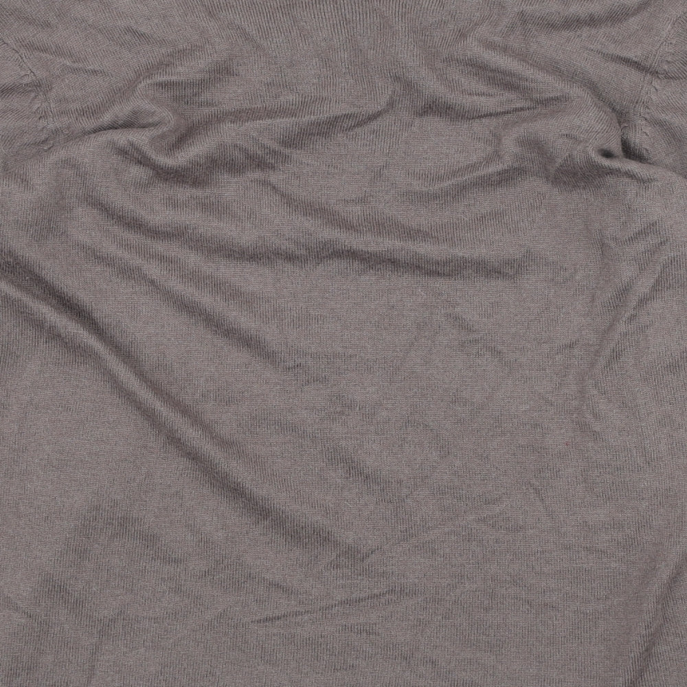 George Womens Brown Scoop Neck Acrylic Pullover Jumper Size M